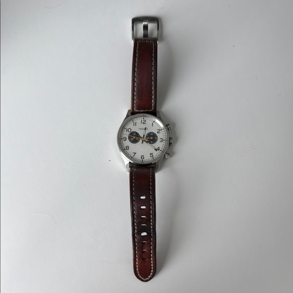 Classic Silver and Brown Men's Watch